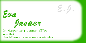 eva jasper business card